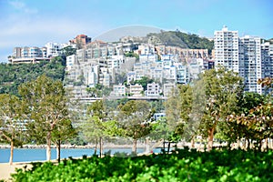 Seaside building in hong kong