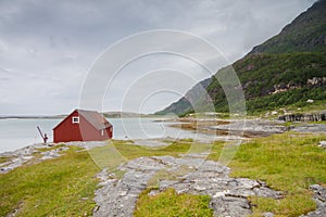 Seaside building in Northern Norway