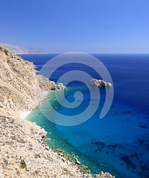 Seaside cliffs Agia Anna Bay Amorgos