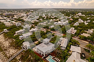 Seaside Florida USA shot with aerial drone photo