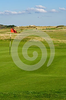 Seaside golf landscape