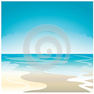 A seaside illustration.. Vector illustration decorative background design