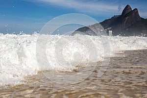 Seaside of ipanema beach, Riode Janeiro, Brazil
