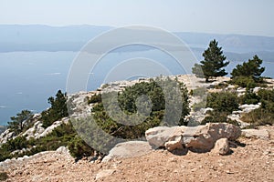 Seaside landscape on the Adriatic sea, croatia