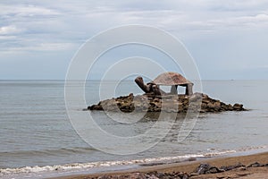 Seaside Pavilion turtle shape in the south of Thailand