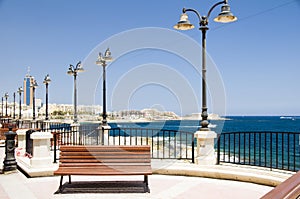 Seaside promenade sliema malta europe