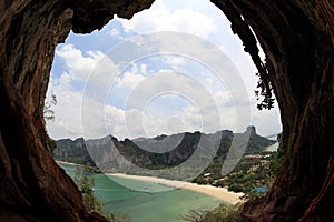 Seaside rockwall landscape