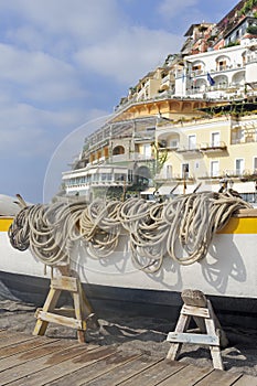 Seaside scene, Positano, Italy