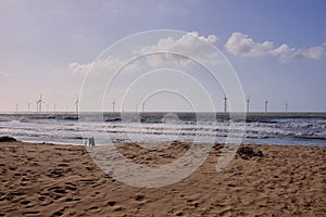 Seaside scenery and fishing port style.