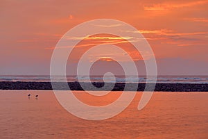 The seaside scenery and humanities