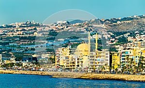 Seaside of Sidon town in Lebanon