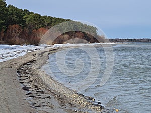 Seaside in the spring