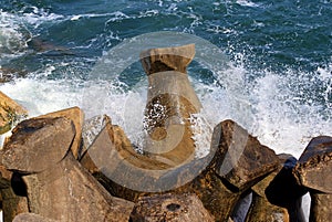 Seaside stone pier