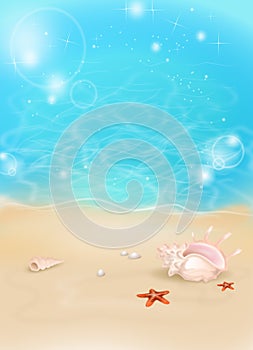 Seaside summer background