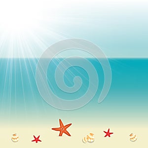 Seaside summer background