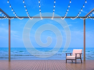 Seaside terrace 3d render