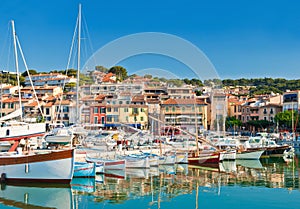 The seaside town of Cassis in the French Riviera photo
