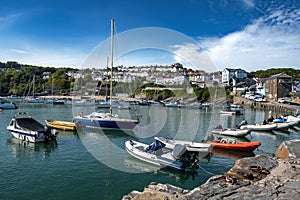 Seaside Town Of New Quay In Cardigan Bay At The Atlantic Coast Of Pembrokeshire In Wales, United Kingdom