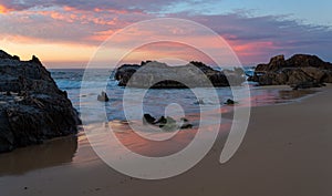 Seaside tranquility at sunrise