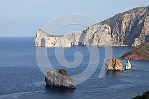 Seaside view of Pan di Zucchero in Sardinia photo