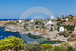 The seaside village of Koundouros in Kea, Greece