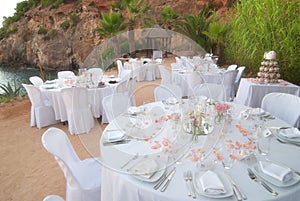 Seaside wedding banquet