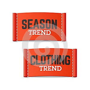 Season and clothing trend labels