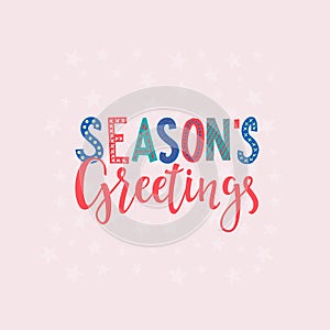 Season Greatings Christmas lettering typography