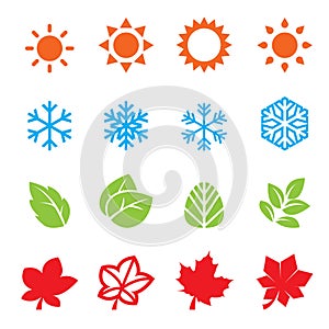 Season icon set