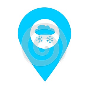 Season location map pin pointer icon. Element of map point for mobile concept and web apps. Icon for website design and app develo