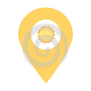 Season location map pin pointer icon. Element of map point for mobile concept and web apps. Icon for website design and app develo