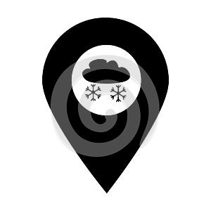 Season location map pin pointer icon. Element of map point for mobile concept and web apps. Icon for website design and app develo