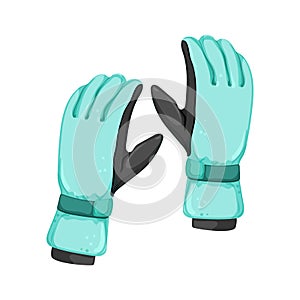 season mittens gloves winter cartoon vector illustration