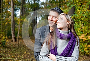 Season outdoors couple