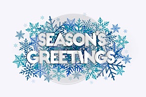 Season`s Greetings lettering concept photo