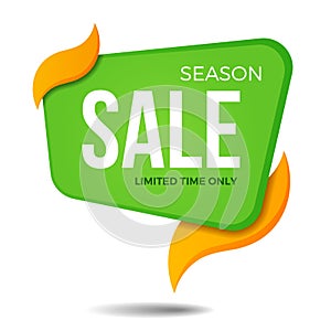 Season sale label price tag banner sticker badge template design