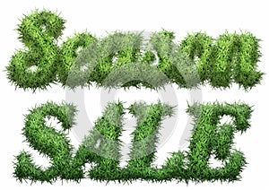 Season Sale text made of grass