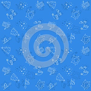 Season vector pattern. Winter