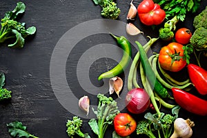 Season vegetables background