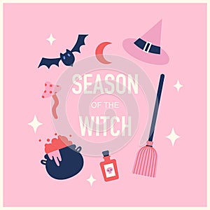 Season of the witch greeting card.