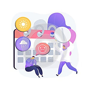 Seasonal affective disorder treatment abstract concept vector illustration