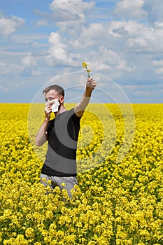 Seasonal allergies to flowers and pollen and bloom