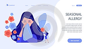 Seasonal allergy concept landing page.