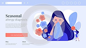 Seasonal allergy concept landing page.