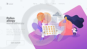 Seasonal allergy landing page concept