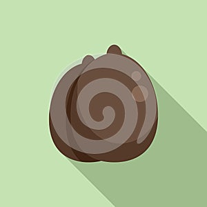 Seasonal allergy nut icon flat vector. Spring man