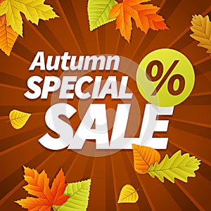 Seasonal autumn sales business background