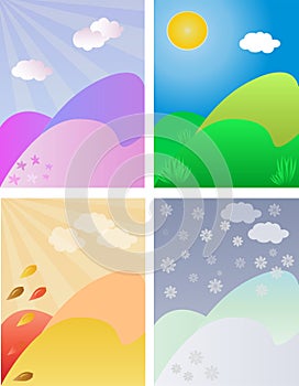 Seasonal backgrounds set