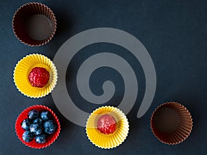 Seasonal berries and home baking concept