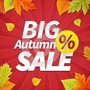 Seasonal big autumn sales business background